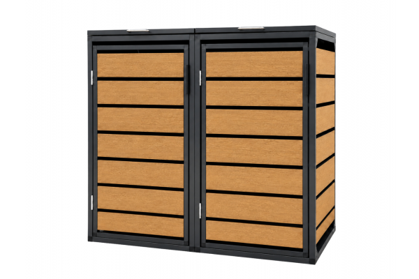 ZABUDOWA ŚMIETNIKOWA 2x240L kolor DREWNO
